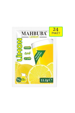 Mahbuba Limon Aromalı Soğuk Toz İçecek 24x11.2gr 11.2 G