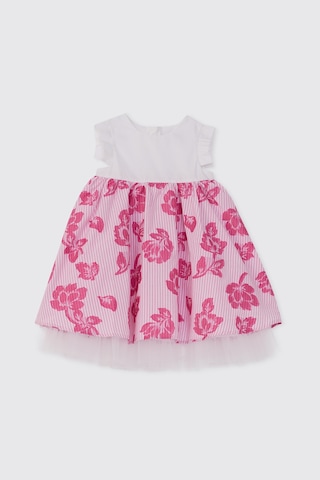 Panço Kız Bebek Çiçek Desenli Pembe Elbise 2611gb26005