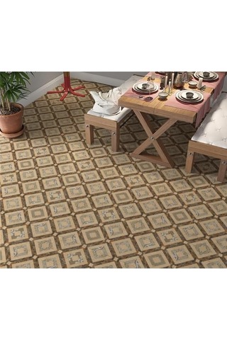 Kaplama Zemin Kaplama Folyosu 65x130 Cm Geometric Floor