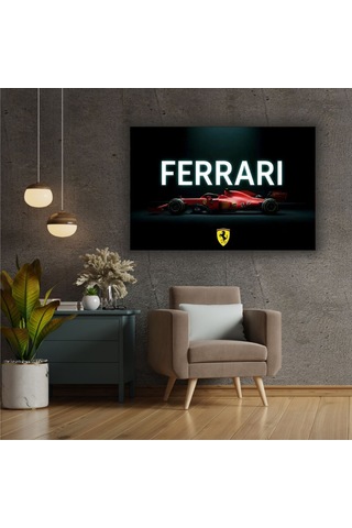 Formula 1 Motors Temalı Dekoratif Cam Tablo -30