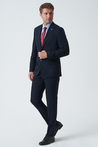 White Stone Carlisle T2455 Slim Fit 6 Drop Düz Takım Elbise Laci-laci Lacivert