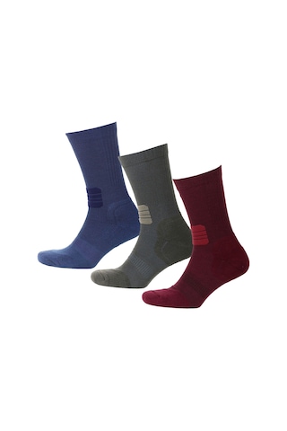 Thermoform Active Çorap Unisex 3'lü Paket Bordo-haki-lacivert Renkli