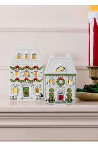 The Mia Dekoratif Led Işıklı Yılbaşı Evi 10x7x15 Cm