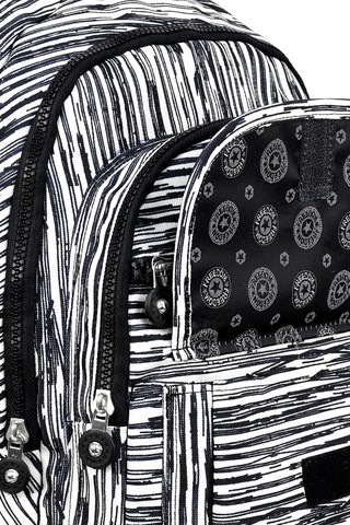Çantaland Lüx Desenli Orta Boy Sırt Çantası, Maymun Anahtarlık Hediyeli Zebra Desen