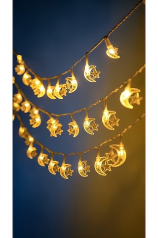 Ramazan Ayına Özel Ayyıldız Ramazan Led Işık 2metre Çok Renkli