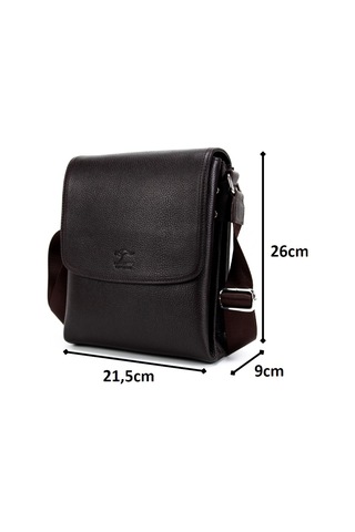 Postacı Hakiki Deri Kroko Kahverengi Çanta Kangaroo 3122