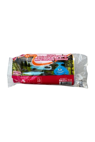 Yener Mini Küçük Boy Çöp Torbası Poşeti 2 Kat Beyaz 10 L 40 x 50 CM 10 x 40'lı