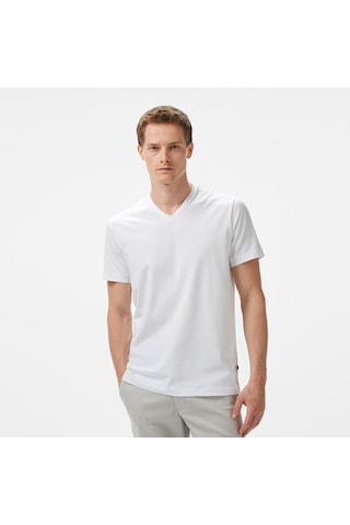 Nautica Erkek Beyaz Regular Fit T-shirt Düz V55013t Beyaz