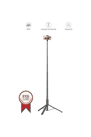 Torima C10 Çok Amaçlı Tripod Kumandalı Selfie Çubuğu Siyah