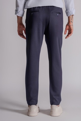 Braccas Erkek Yandan Cepli Beli Lastikli Relaxed Fit Jogger Pantolon Gri Lacivert