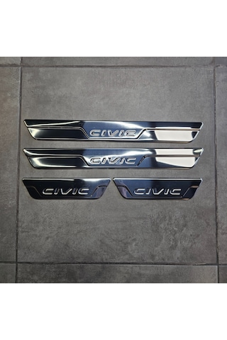 Honda Civic Fc5 2016-2021 Uyumlu Krom Kapı Eşiği