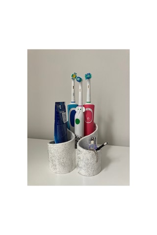 Bölmeli Gold & Gümüş Yaldızlı Dekoratif Organizer Gri Gri