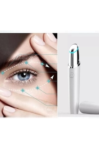 Beyaz Mini Elektrikli Titreşim Kırmızı Işık Terapi Yüz Göz Masaj Kalemi 5jz8ık Çok Renkli