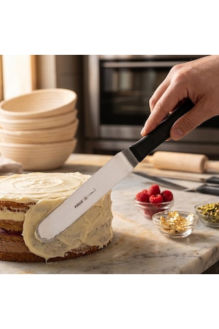 Pasta Paleti 20 Cm Yuvarlak Uçlu Profesyonel Krema Sürme Spatulası Diğer