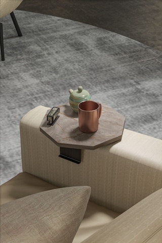 Yan Sehpa Ayarlanabilir Tepsi Dekoratif Modern Tepsi Sekizgen Gordion