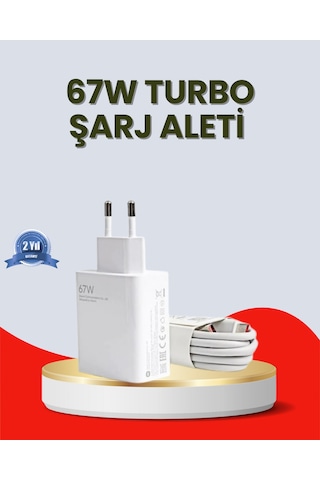 67 Watt Ultra Hızlı Şarj Adaptörü Redmi 9 10 12c Uyumlu Standart