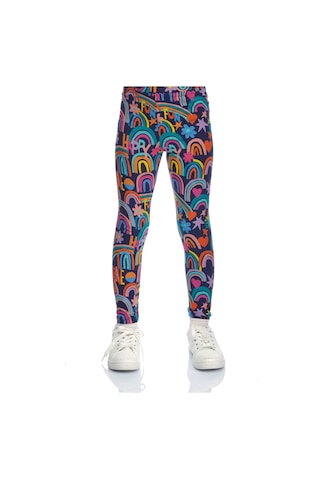 Lovetti Kız Çocuk Brave & Happy Desen Tayt 1200 Çok Renkli
