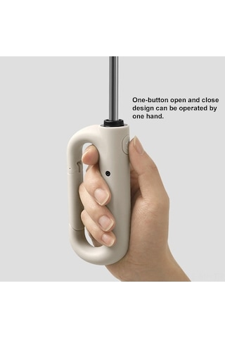 Novahub 10 Çubuklu Otomatik Kapanır Seyahat Şemsiyesi, Karabinalı, Erkek Kadın İçin Taşınabilir Şemsiye