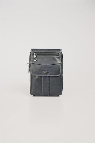 Ççs 31618 Hakiki Deri Askılı Çanta Siyah