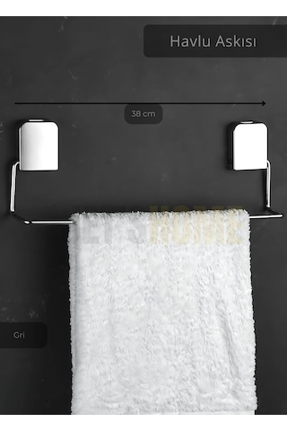 Jet's Home Havlu Askısı Paslanmaz Çelik Yapışkanlı Banyo Havluluk Düzenleyici Krom Krom