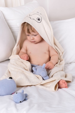 Eifin Bambu Balık Nakışlı Bebek Havlu Kundak Ve Kese Seti 0 - 24 Ay