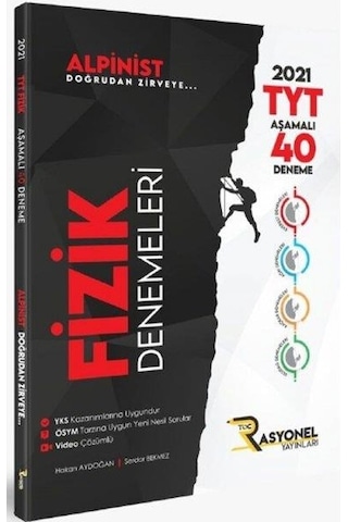 Rasyonel Yayınları TYT Fizik Alpinist Aşamalı 40 Deneme