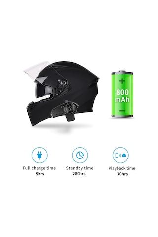 Motosiklet Kask Bluetooth Kulaklık Interkom Su Geçirmez Kablosuz Mikrofonlu Moto Intercomunicador