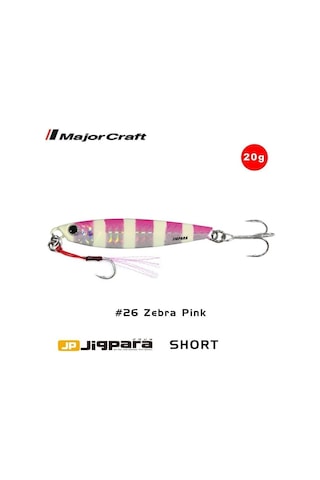 Major Craft Jigpara Short Jps-20gr 62mm 26 Zebra Pink