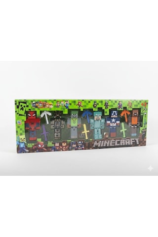 Spidermanli Minecraft 6 Karakter 6 Aksesuar 12 Parça Çocuk Figür Oyun Seti