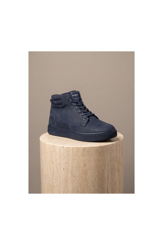 Bafaş Ayakkabı 038616 Lacivert Hakiki Dana Derisi Erkek Günlük Sneaker