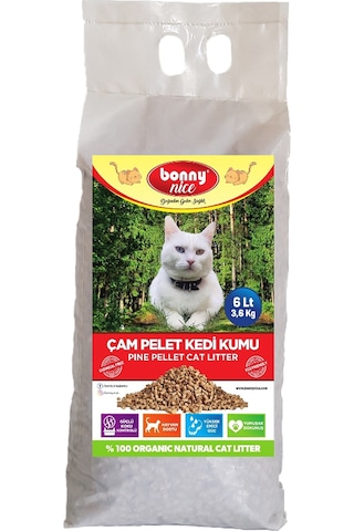 Bonny Nice Doğal Pellet Çam Peleti Kalın Kedi Kumu 6 L