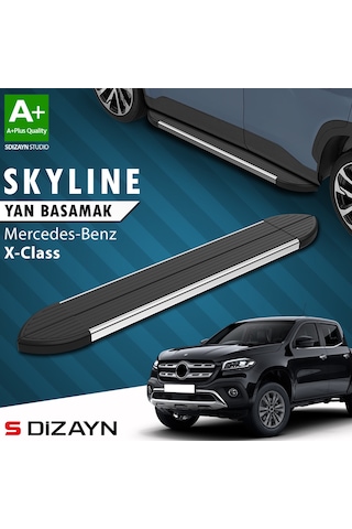 S-dizayn Mercedes X-class Skyline Krom Yan Basamak 203 Cm 2018-2020 A+ Kalite