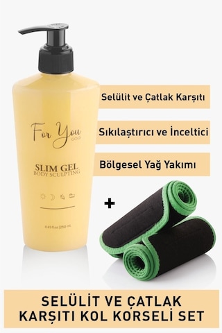 Slimjel Incelticı-sıkılaştırıcı-çatlak Ve Selülit Jeli 250 Ml Kol Korsesi