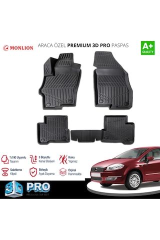 Paspasları, Fiat Linea 2007-2018 3d Lazer Ölçülü Kokusuz Kaymaz Önvearka