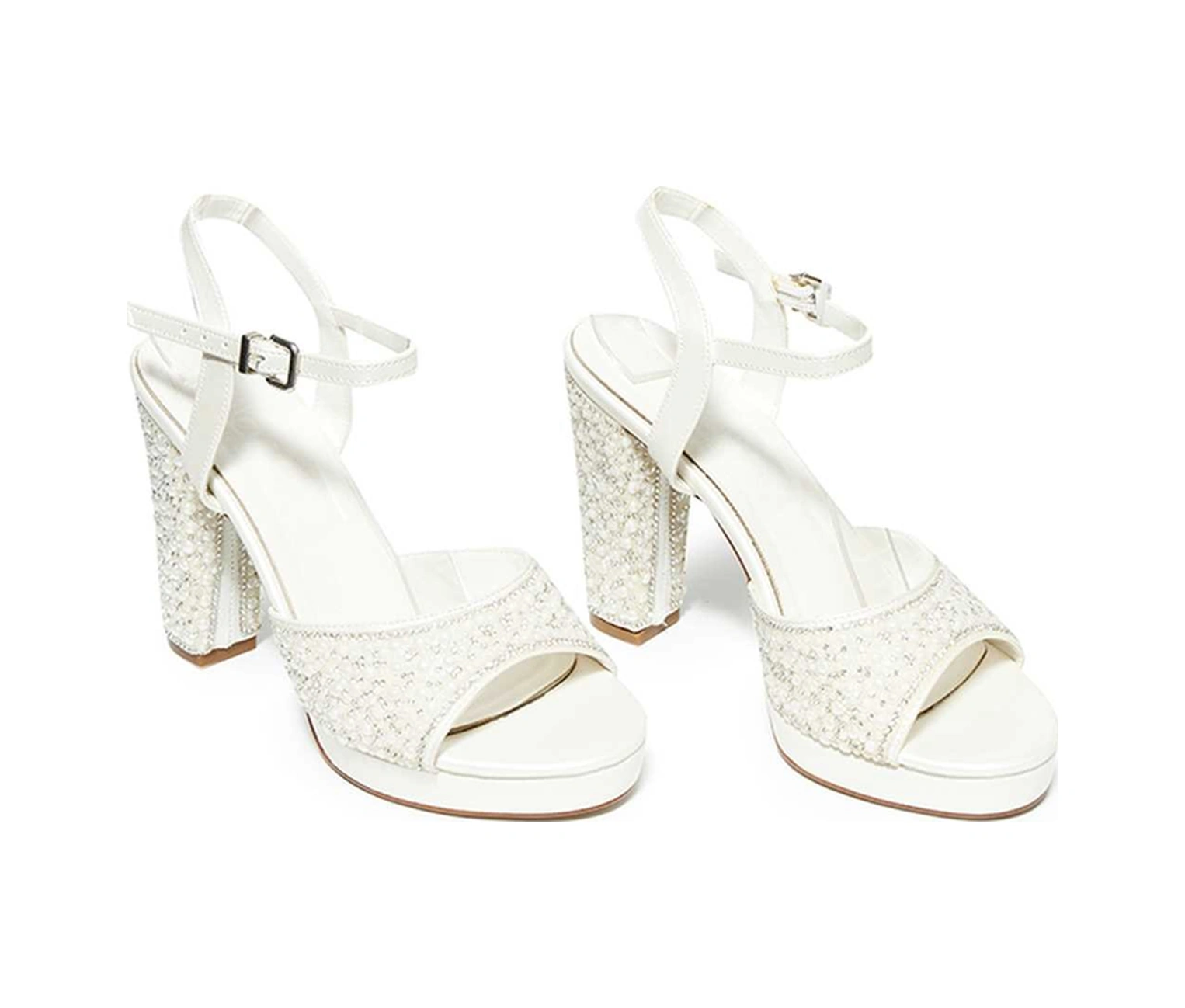 Bestello Taşlı Neolit Taban Kalın Topuklu Ayakkabı 331-390 Kadın Ayakkabı SEDEF