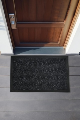 Koza Home Dekoratif Nem Alıcı Toz Alıcı Siyah Kapı Önü Paspası 462703 Diğer