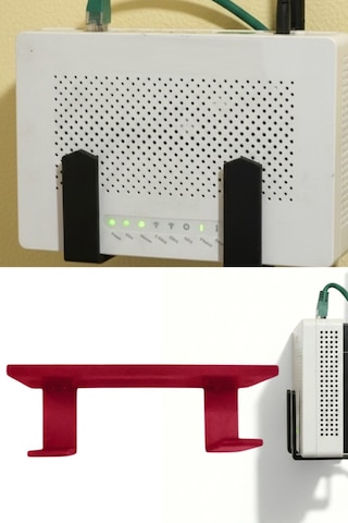 Kendinden Yapışkanlı Kırmızı Duvara Asılabilir Modem Adsl Wifi Router Saklama Duvara Montaj Kutusu Organizer Raf