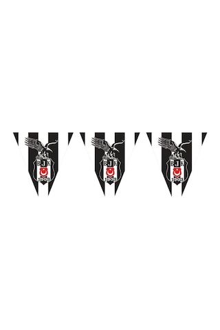Beşiktaş Üçgen Bayrak Flama - 3.60 Mt