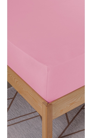 Penye Lastikli Çarşaf, 100 200 Tek Kişilik %100 Pamuk Örme Kumaş, 145 Gr/m² Pembe