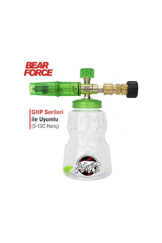 Robeve Bear Force Foam Lance Köpük Yapıcı Aparat 1l Köpük Aparatı Basınçlı Yıkama Makineleri Için Köpük Aparatı Çift Nozzle İle Birlikte Foam Canon Bosch Ghp Serisi Uyumlu