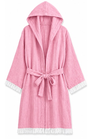 Aquatolıa Muslin Düz Desen Plaj, Sauna, Spa, Banyo Amaçlı Bornoz. Pembe