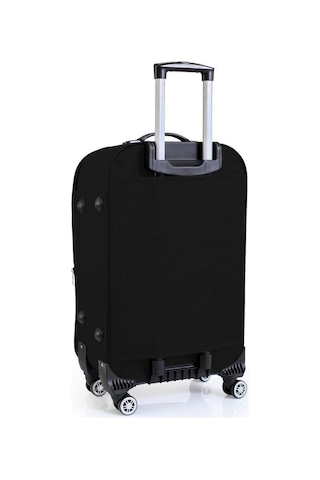 Büyük Boy 4 Teker Kumaş Valiz Siyah 1081