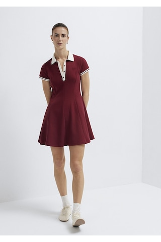 Mavi - Kırmızı Mini Elbise 1310903-85633
