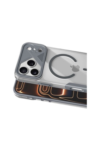 Joko Apple Uyumlu iPhone 17 Pro Zinko Magsafe Kapak - Titan Gri - Titan Gri