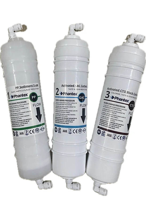 Phantex Su Arıtma 3 Lü Filtre Seti Tüm Kapalı Kasa Cihazlara Uyumludur Su Arıtma Filtresi Phantex Su Arıtma 3 Lü Filtre Seti Tüm Kapalı Kasa Cihazlara Uyumludur Su Arıtma Filtresi