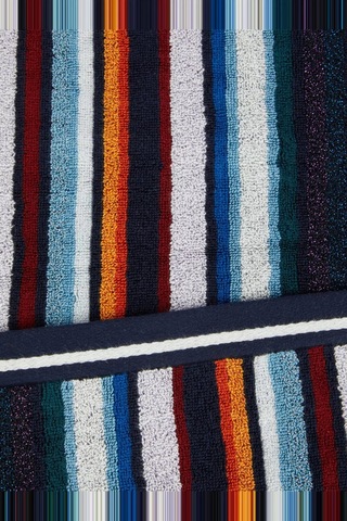 Missoni Home Csapr Plaj Havlusu, Pamuklu Havlu Kumaş , Çizgili & Zarif Mavi Standart