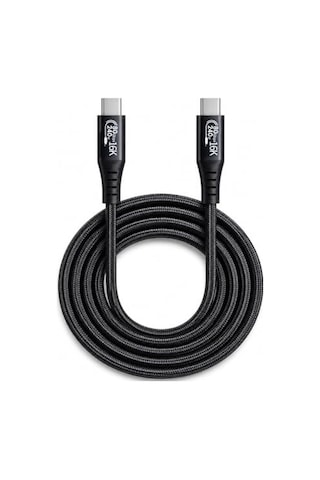 Coverzone Thunderbolt 5 Usb-c To Usb-c Kablo,ent 80gbps-120gbps Veri Transferi, Pd240w Power Delivery, 16k 60hz Video Çıkışı, E-marker Akıllı Çip, Thunderbolt 3/4/5 Uyumlu 1 Metre Zr1322 Siyah