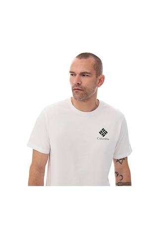 Columbia Cs0481 Csc M Stacked Gem Ss Erkek T-shirt-33123 Beyaz