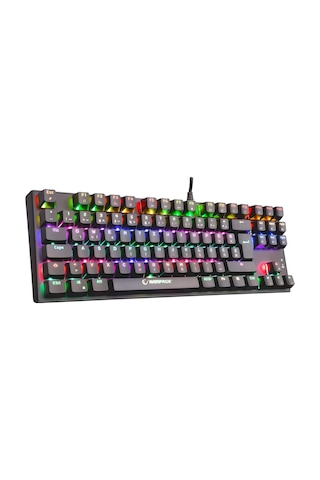 Kb-r17 Raptor Black Usb Full Rgb Led Blue Switch Lc Layout Gaming Mechanical Keyboard