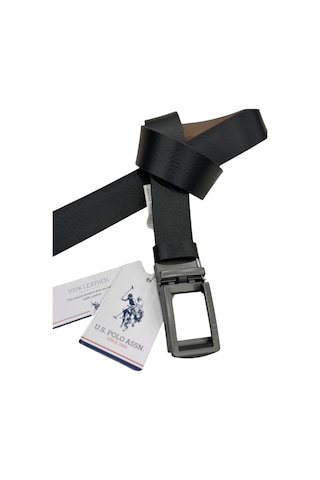 U.S. Polo Assn. Hakiki Deri Kemer Siyah
